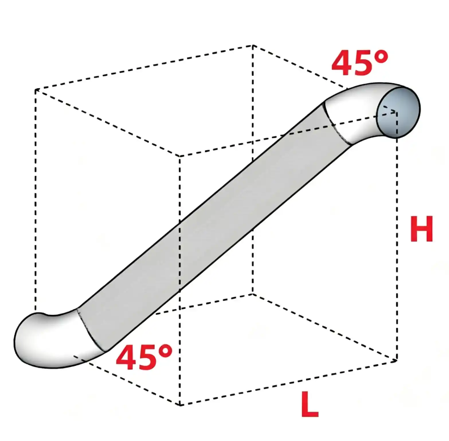 45度端到端空间弯计算器