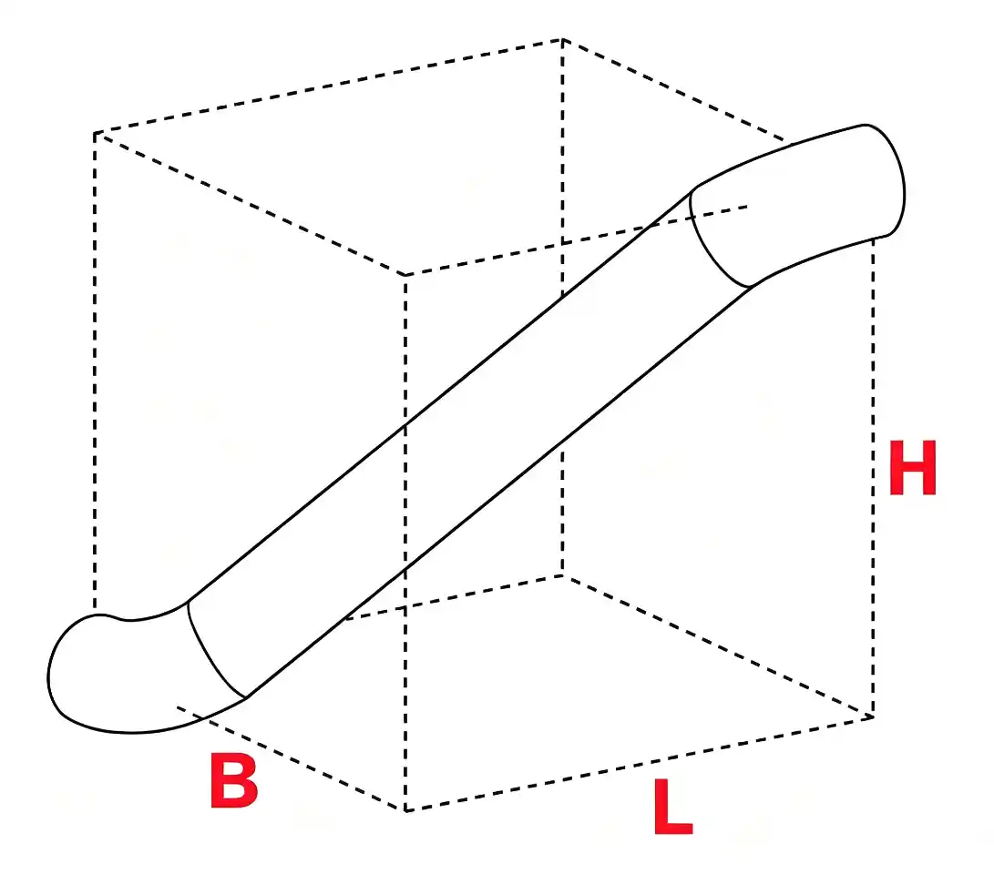 空间弯端到端下后上右计算器_侧向转水平纵向双弯头错心距