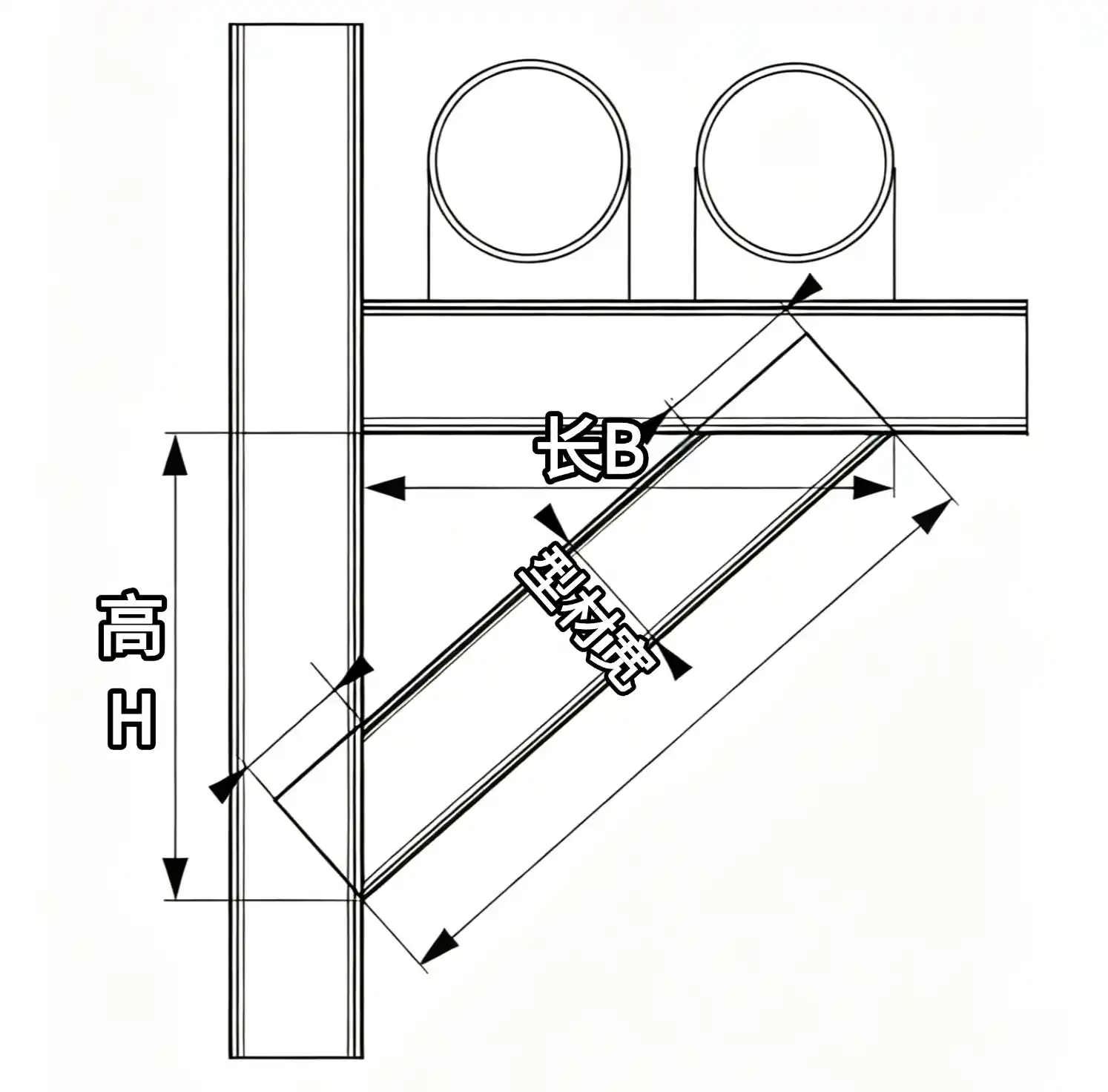 管道斜撑支架计算器