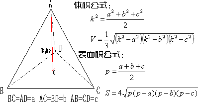 等腰四面体几何计算器