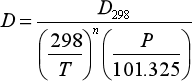 温度,压力对气体扩散系数的影响计算公式与在线计算器