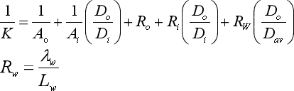 管壳式换热器总传热系数计算公式与在线计算器