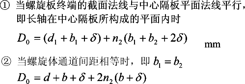 螺旋板式换热器螺旋体长轴外径D0计算器