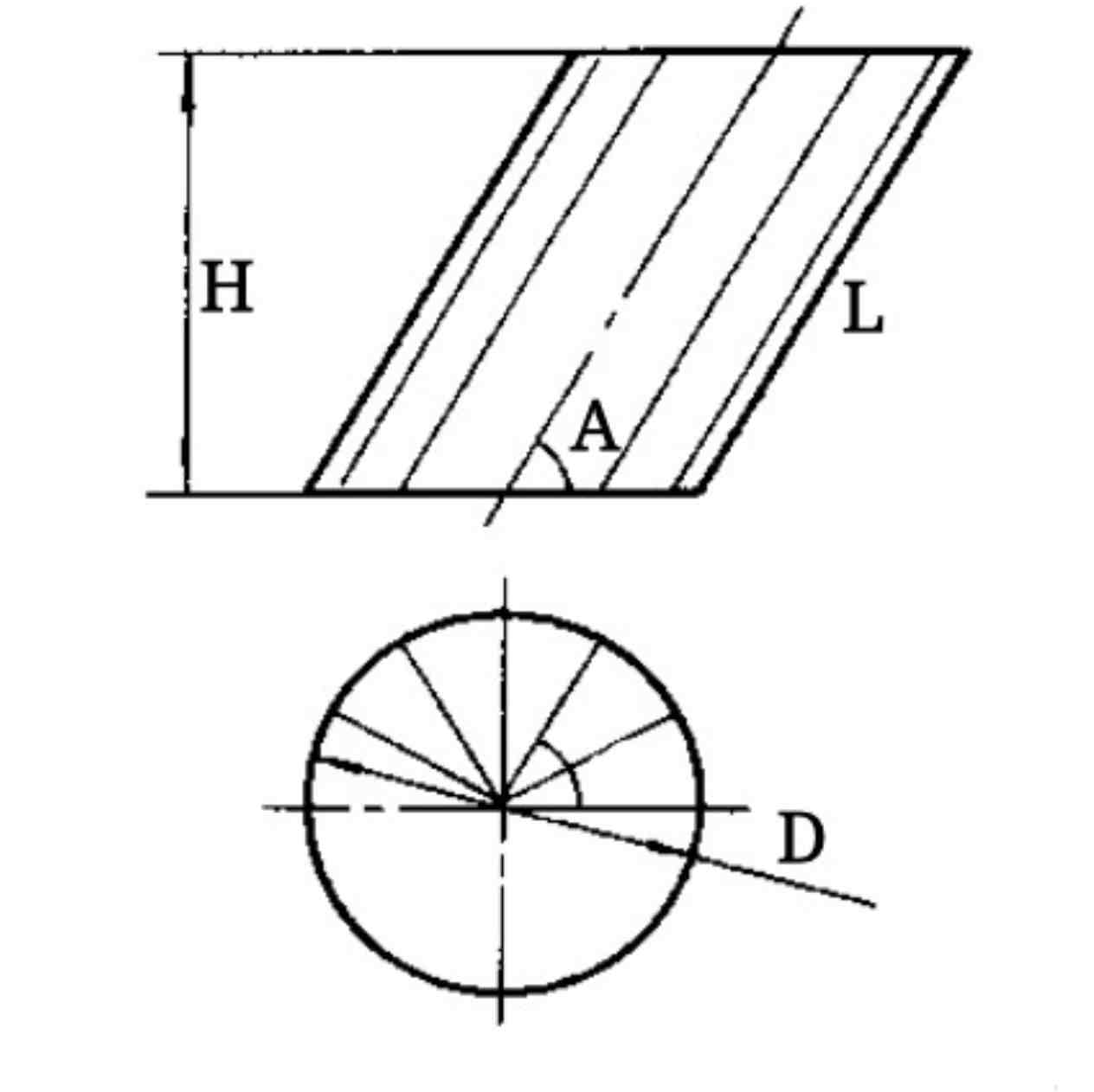 两端口平行斜截圆管计算器