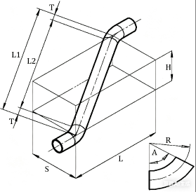 三维空间爬升弯头计算器