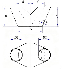 变径圆管裤形三通展开计算器